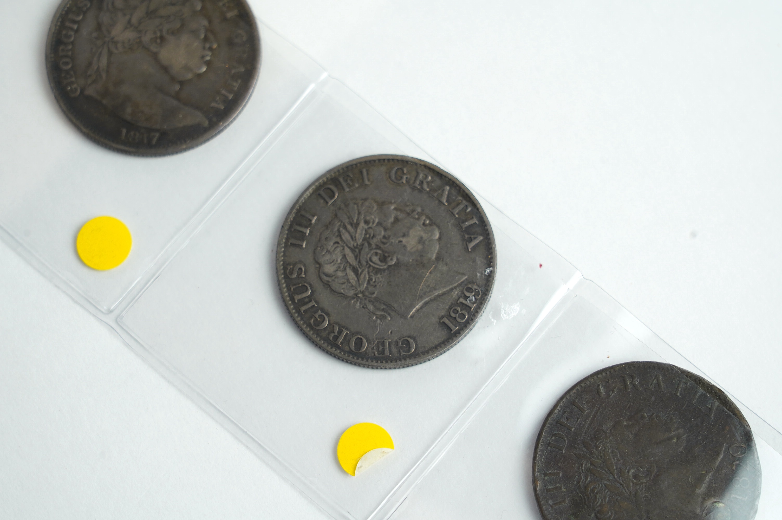 British coins, George II to William IV, crowns to farthings